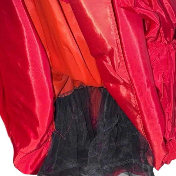 Vintage Gunne Sax Red Ruffle Dress Cottagecore Renaissance Gown - Picture 15 of 15